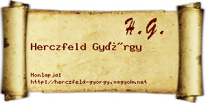 Herczfeld György névjegykártya